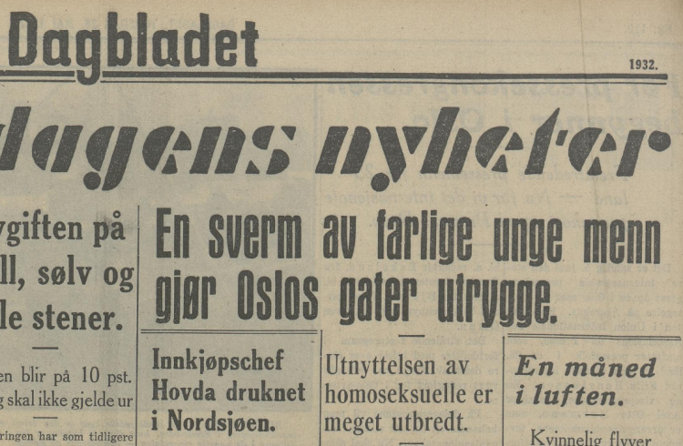 Pengeutpressing Dagbladet 26. mai 1932 Pengeutpressing Dagbladet 26. mai 1932
