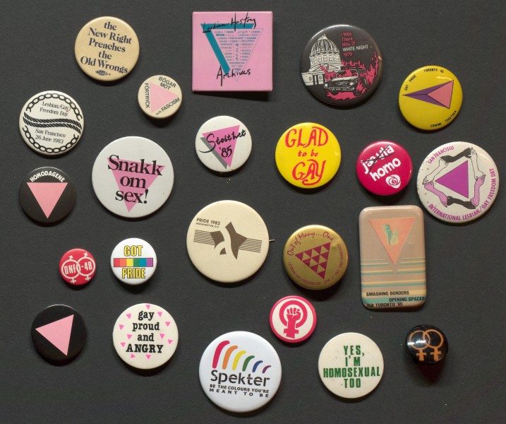 Kim Frieles buttonssamling.