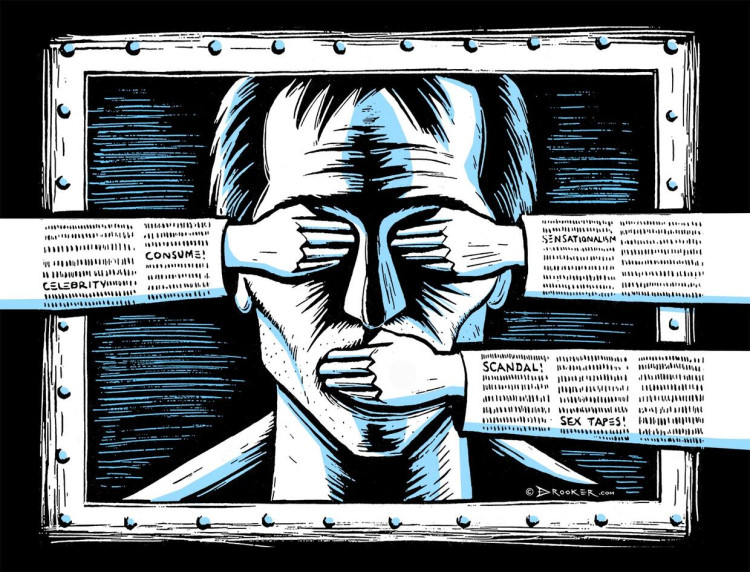 Censorship. Illustration by Eric Drooker.