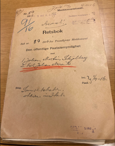 The court documents of the archives of the Trondheim Police Chamber are located at the State Archives in Trondheim, and give a detailed picture of the case, including Karl and Johan's own thoughts and reflections. 