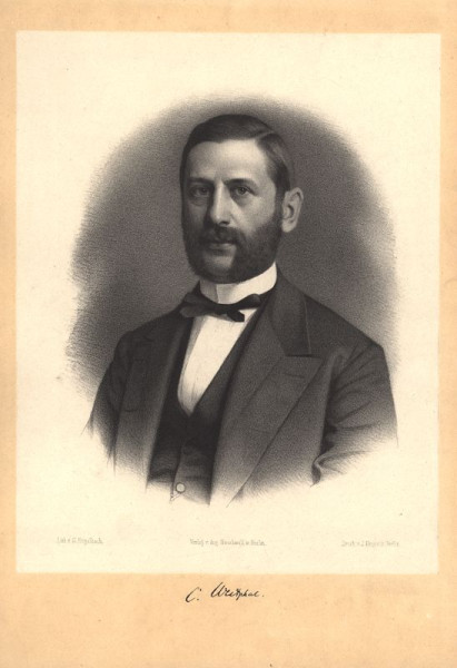 Den tyske psykiateren Karl Friedrich Otto Westphal skapte begrepet "kontrær seksualfølelse". Litografi av G. Engelbach, ca. 1860. 