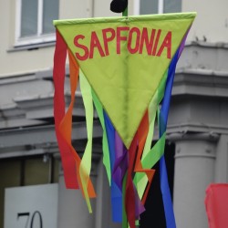 Sapfonia sin fane under Bergen Pride 2016. Foto: Stein Wolff Frydenlund