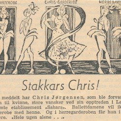 Et klipp fra en norsk avis fra 1953, fra Kim Frieles arkiv.