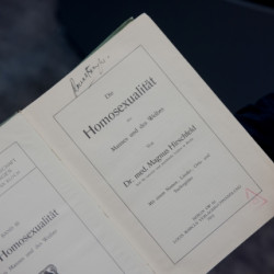 The copy of Hirschfeld’s “Die Homosexualität des Mannes und des Weibes” held at The Norwegian Queer Archive”
