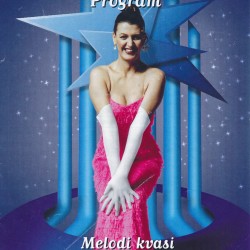 Plakat for finalen av Melodi Kvasi Grand Prix, ledet av Daisy (tidl. Désirée) Hafstad.